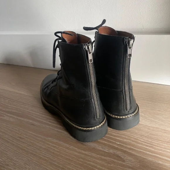 Madewell Citywalk Lugsole Lace-up Boots, Black Leather - Picture 7 of 12